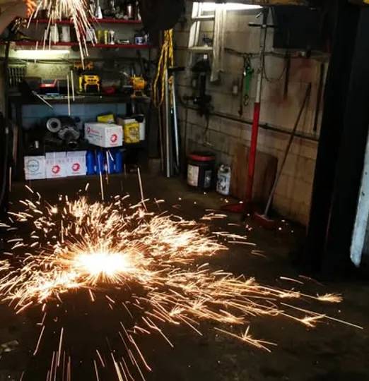 Mechanic inspecting a vehicle